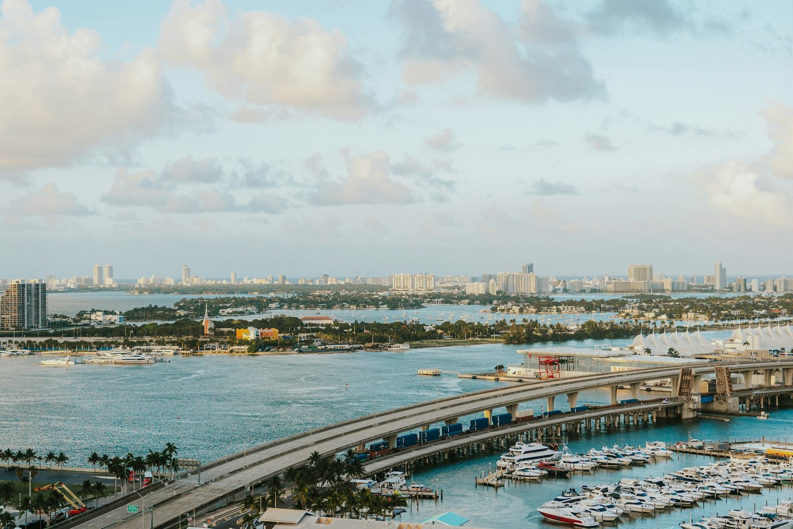 Biscayne Bay and the MacArthur Causeway in Miami